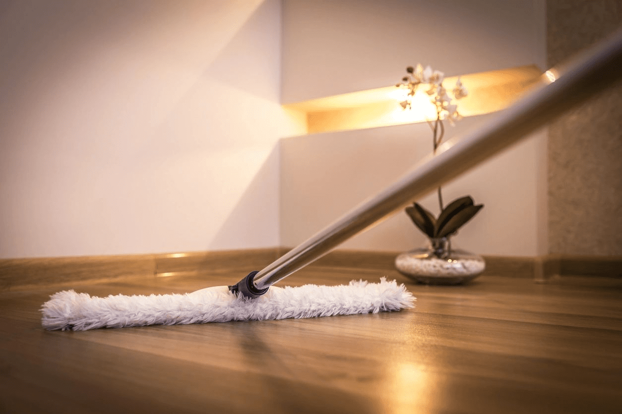 A dusting mop